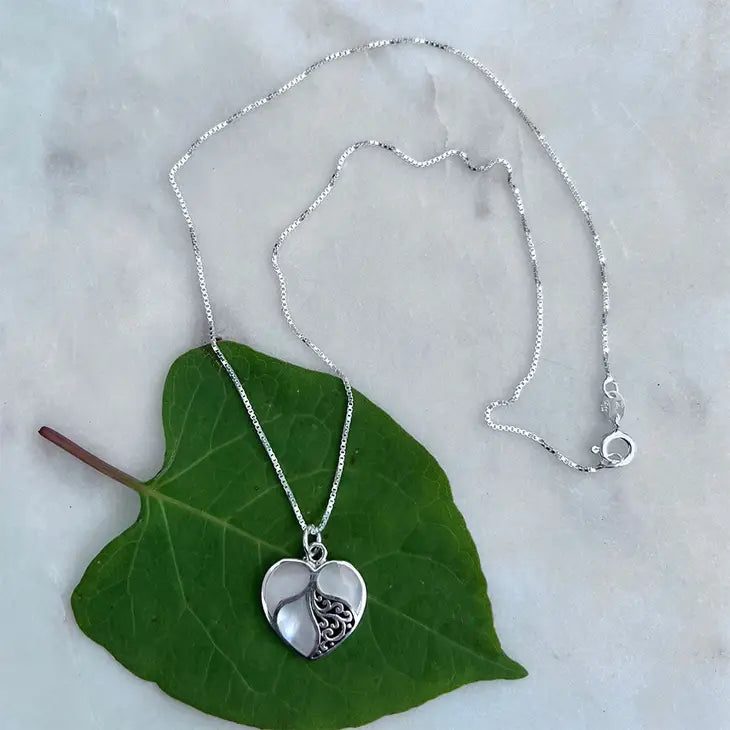 Mother-Of-Pearl Heart Necklace