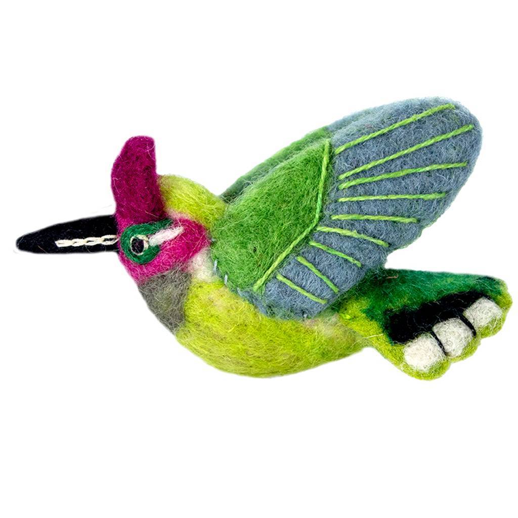 Anna&#39;s Hummingbird Felt Ornament - Alternatives Global Marketplace