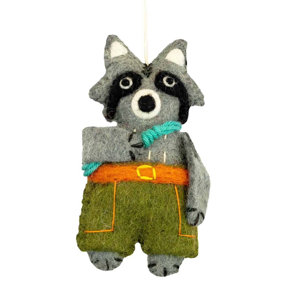 Camp Raccoon Felt Ornament - Alternatives Global Marketplace