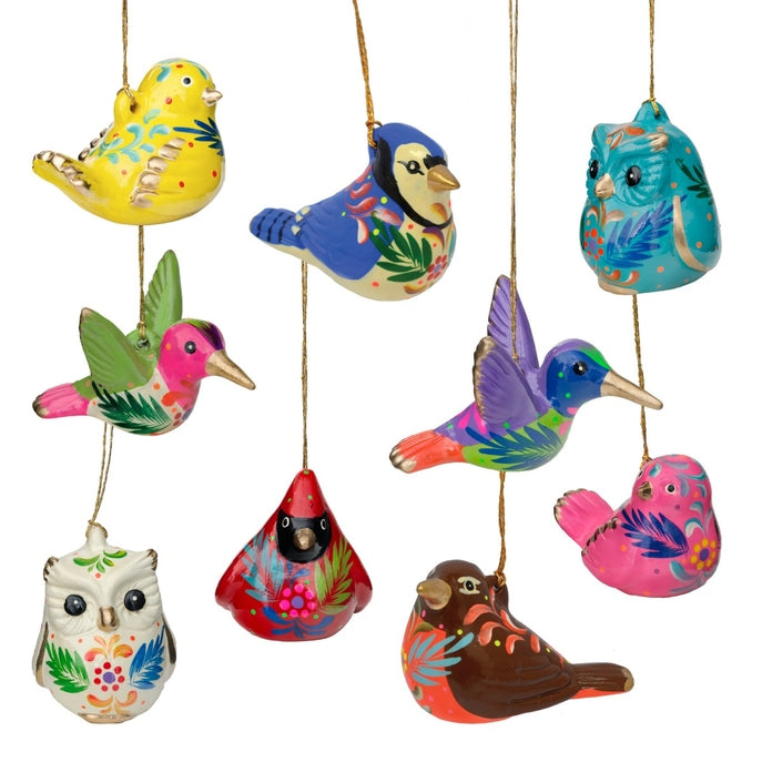Robin Confetti Ceramic Ornament