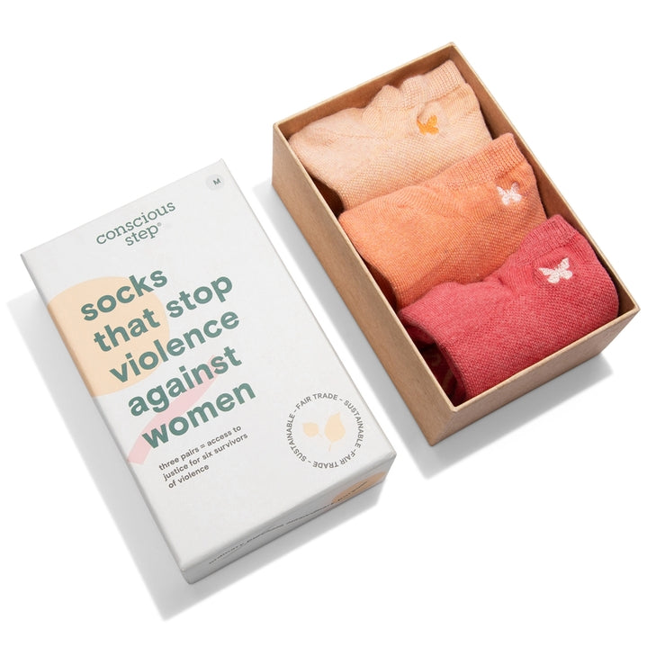 Boxed Set Ankle Socks That Stop Violence Against Women (Small)