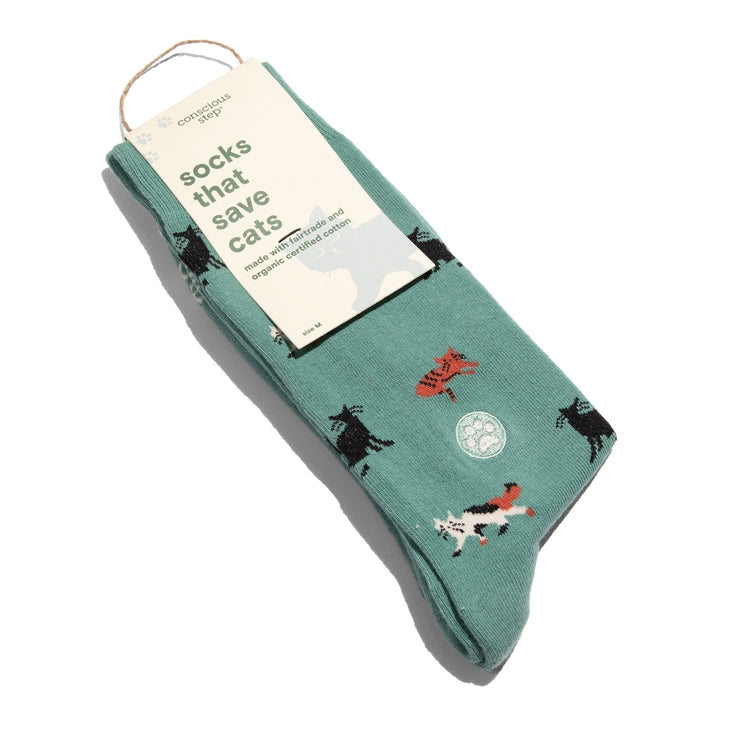 Socks That Save Cats (Teal Cats)