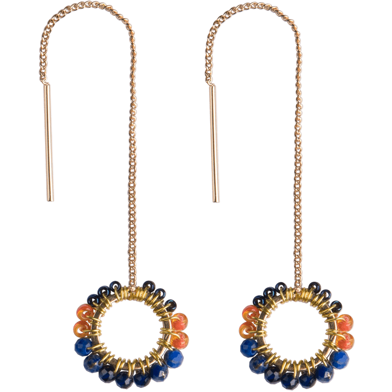 Ava Threader Earrings-Early Dawn