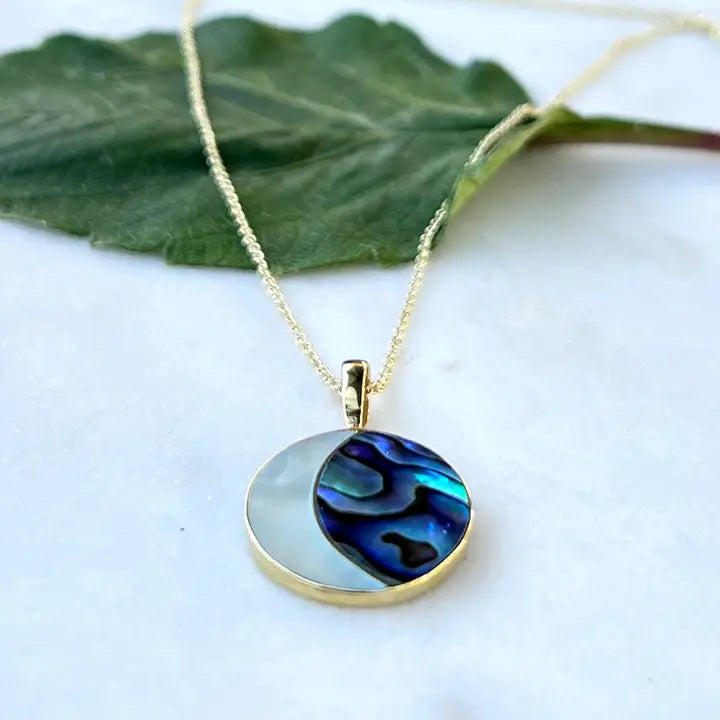Crescent Moon Necklace - Brass 