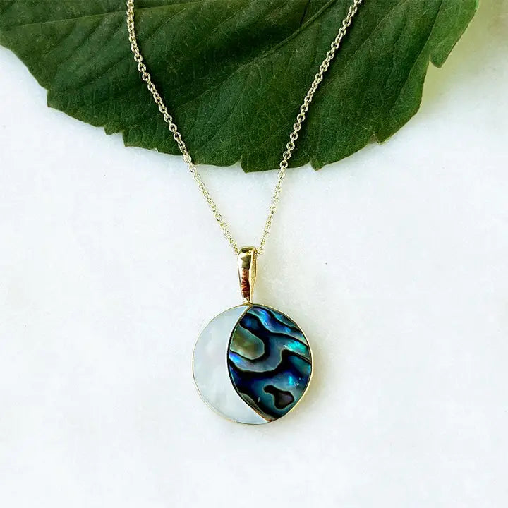 Crescent Moon Necklace - Brass 