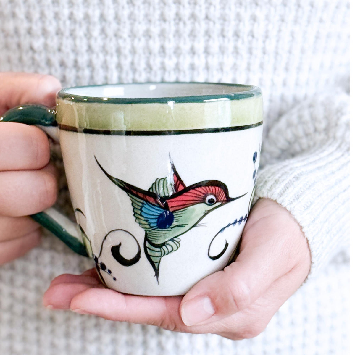 Stoneware Hummingbird Mug