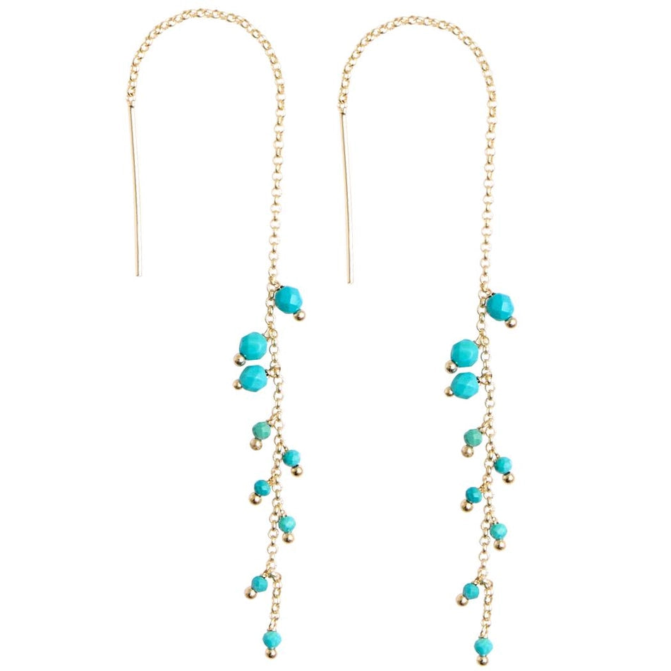 Lisa Threader Earrings-Clear Day