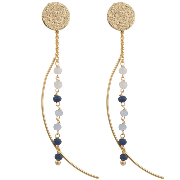 Nicki Beaded Earrings-Heather