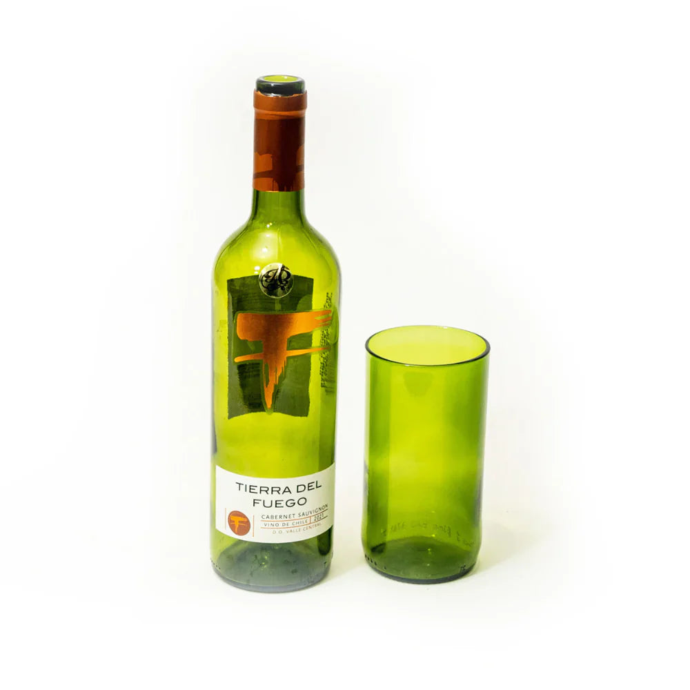 Reclaimed Olive Glass Tall Tumblers – Set of 4 glass