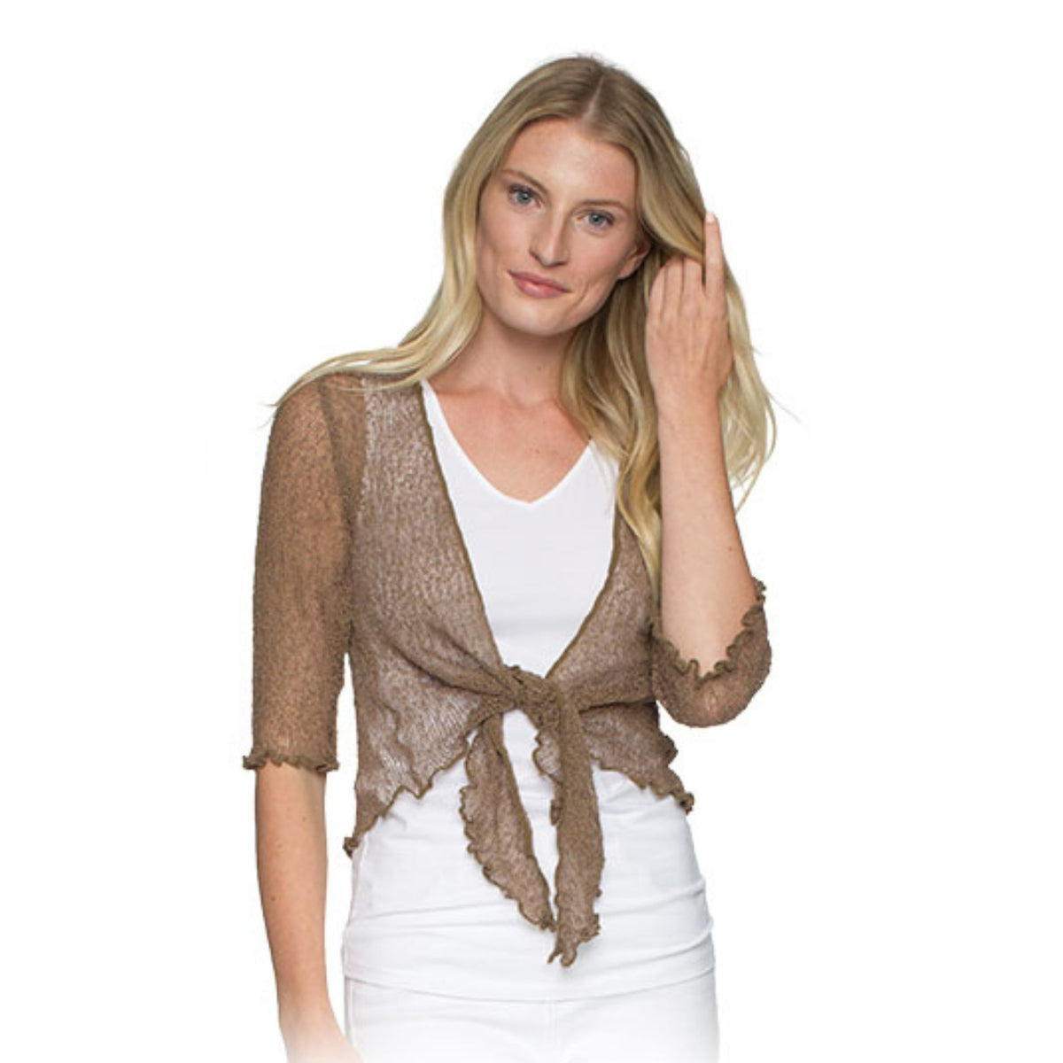 Lost River Knit Tie-Front Shrug