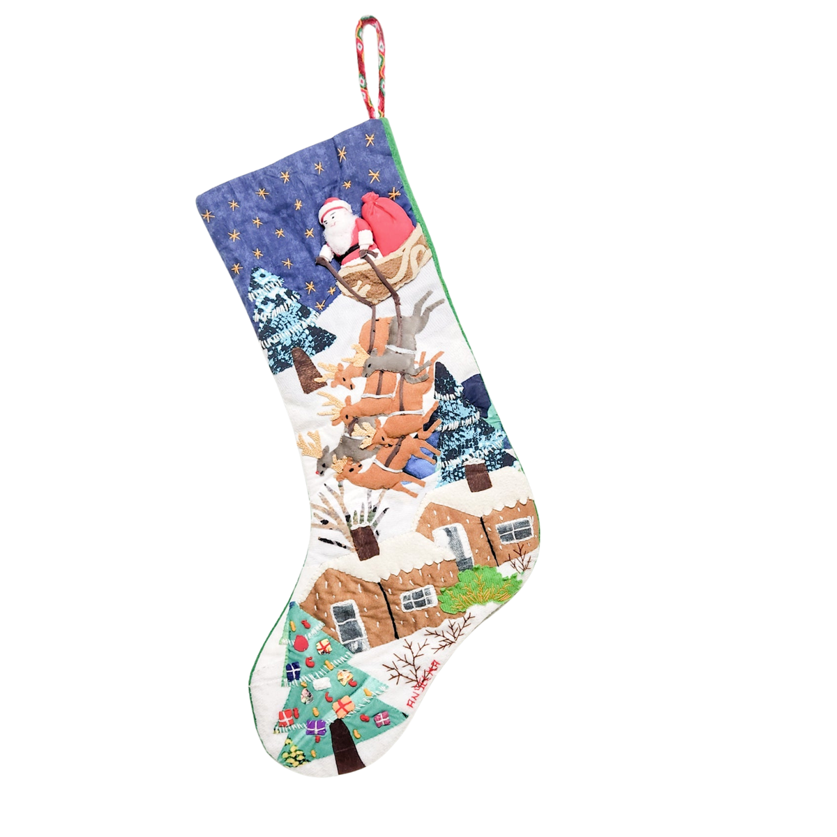 Santa Arpillera Stocking