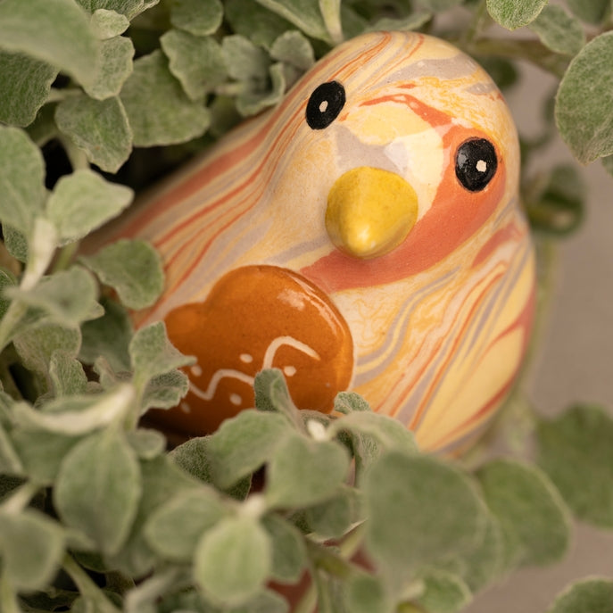 Ceramic Bird Swirled Pot Hugger