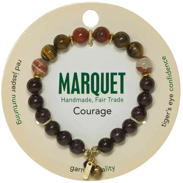 Stone and Crystal Energy Bracelet-Courage