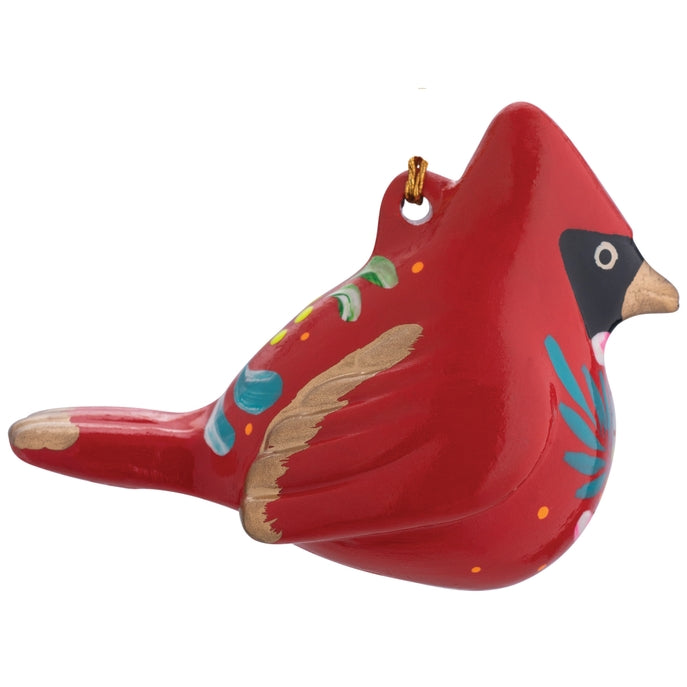 Cardinal Confetti Ceramic Ornament