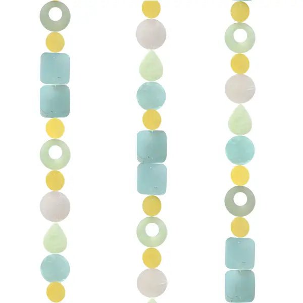 72" Capiz Shell Strand - Aqua Yellow - Alternatives Global Marketplace