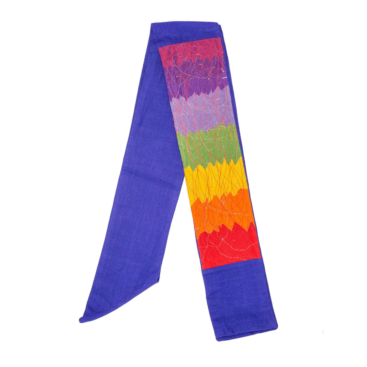 Rainbow and Blue Contemporary Clergy Stole