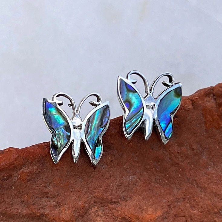 Abalone Butterfly Studs - Alternatives Global Marketplace