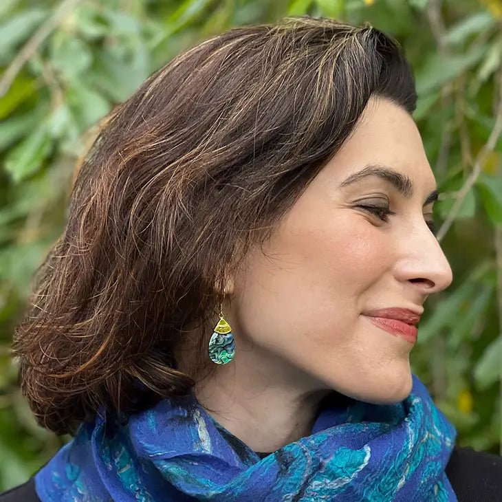 Abalone Teardrop Earrings - Alternatives Global Marketplace