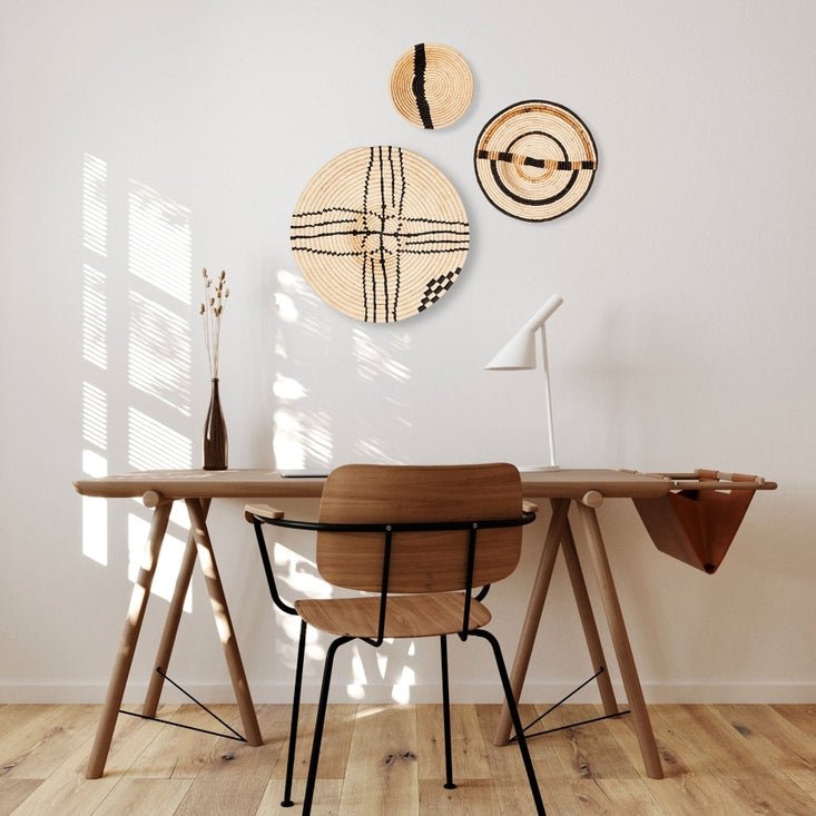 African Woven Basket - Captivating Contrast Set - Alternatives Global Marketplace