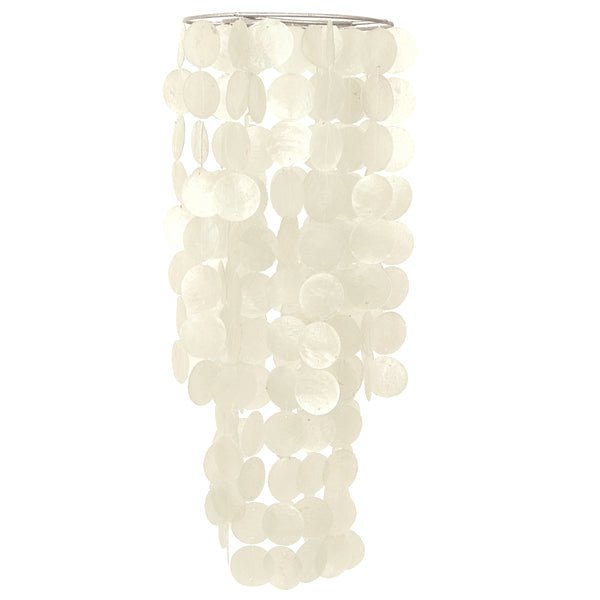 Capiz Shell Chandelier Chime - White - Alternatives Global Marketplace