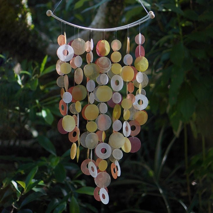 Capiz Shell Inverted Arch Chime - Flame - Alternatives Global Marketplace