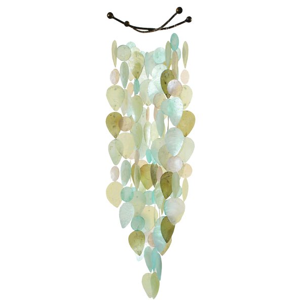 Capiz Shell Leaf Wind Chime - Cool Tones - Alternatives Global Marketplace