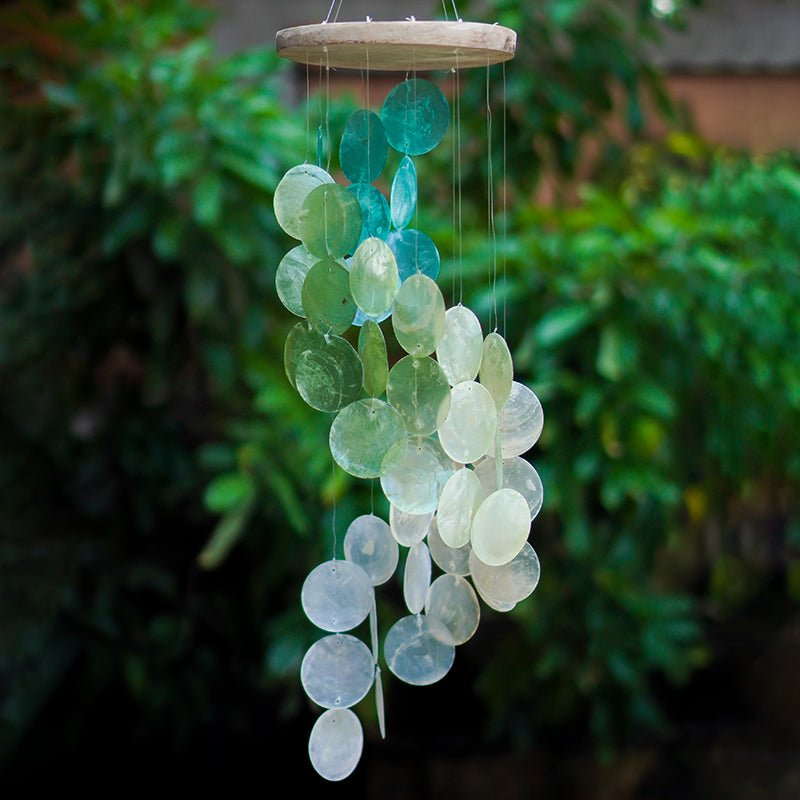 Capiz Shell Spiral Chime - Spring Meadow - Alternatives Global Marketplace