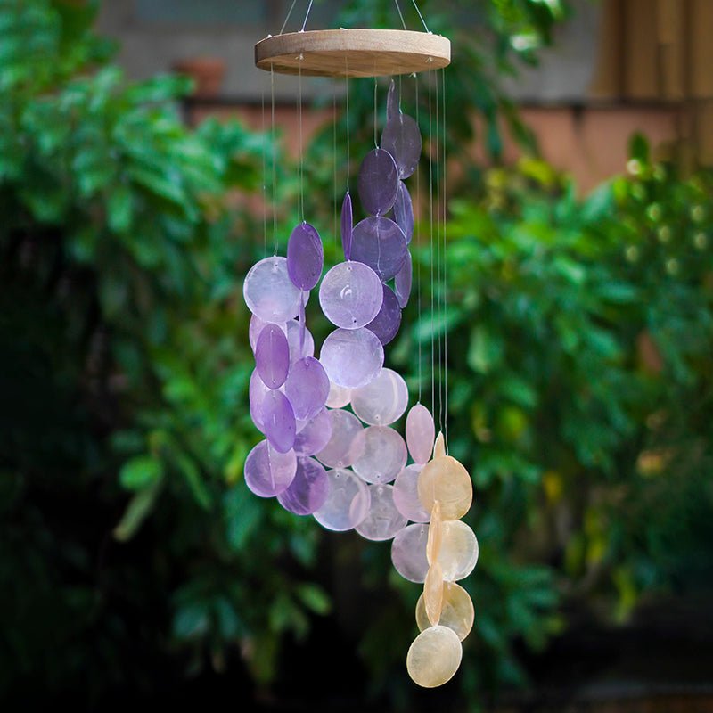 Capiz Shell Spiral Chime - Sunrise - Alternatives Global Marketplace