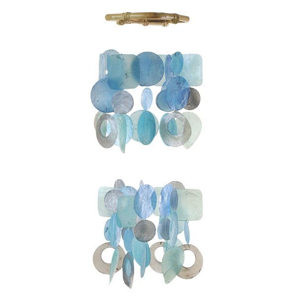 Capiz Shell Two-Tiered Wind Chime - Ice - Alternatives Global Marketplace