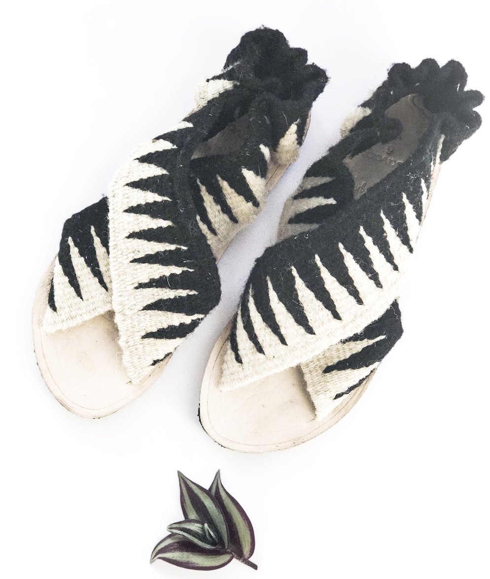 Gladiator-Black Tapestry Sandals