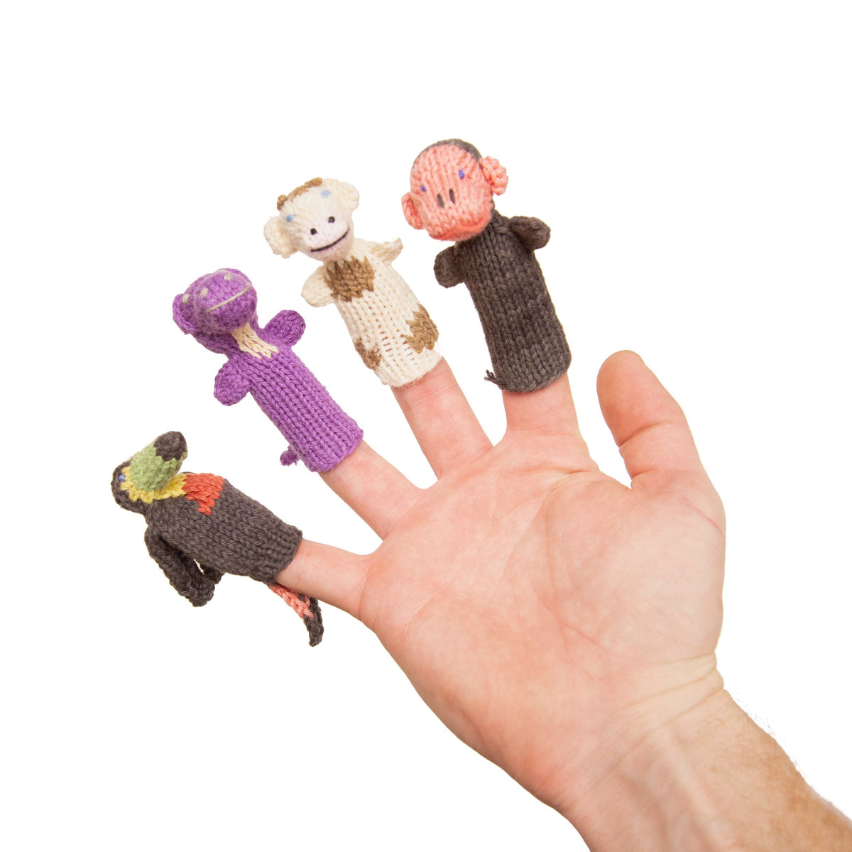 Knitted Finger Puppets Set