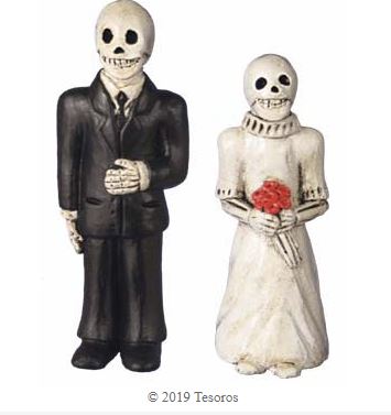 Large Skeleton Wedding Couple - Pottery