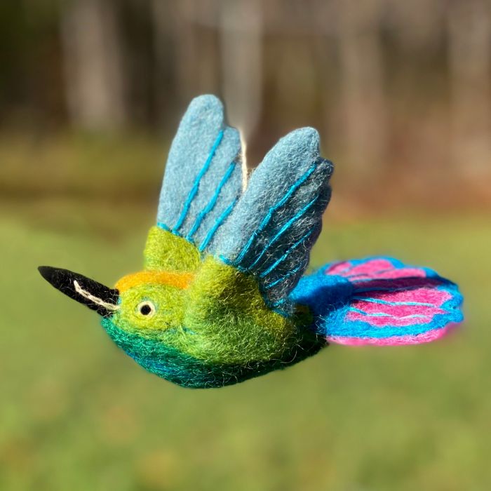 Mango Hummingbird Felt Ornament - Alternatives Global Marketplace