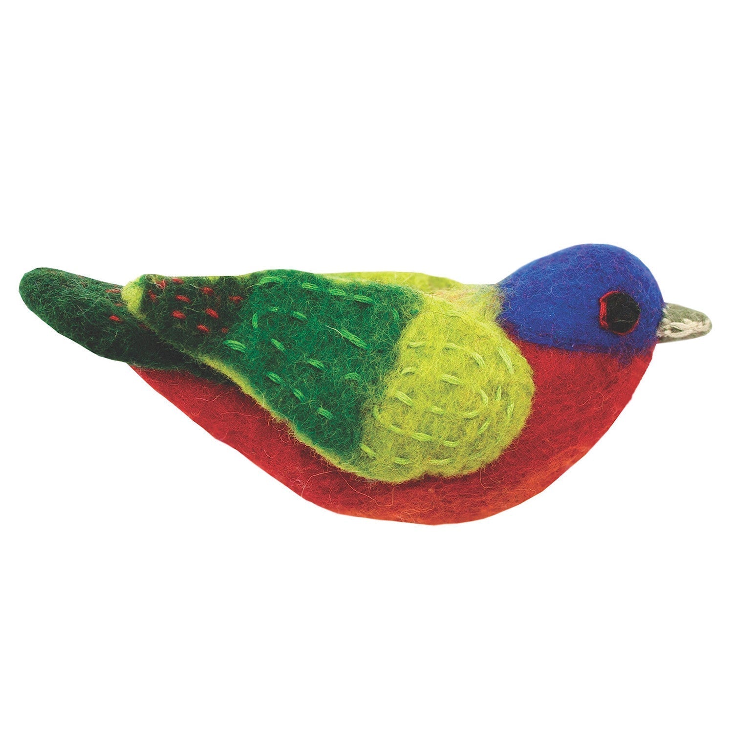 Painted Bunting Felt Ornament - Alternatives Global Marketplace