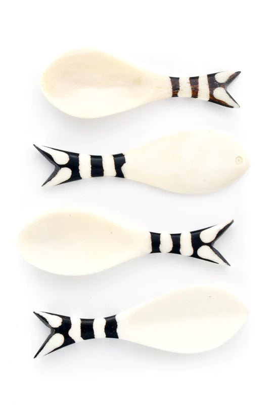 Set of 4 Bone Fish Spoons - Alternatives Global Marketplace