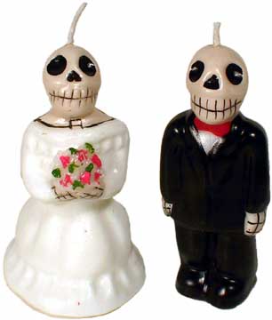 Skeleton Bride and Groom Candle - Alternatives Global Marketplace