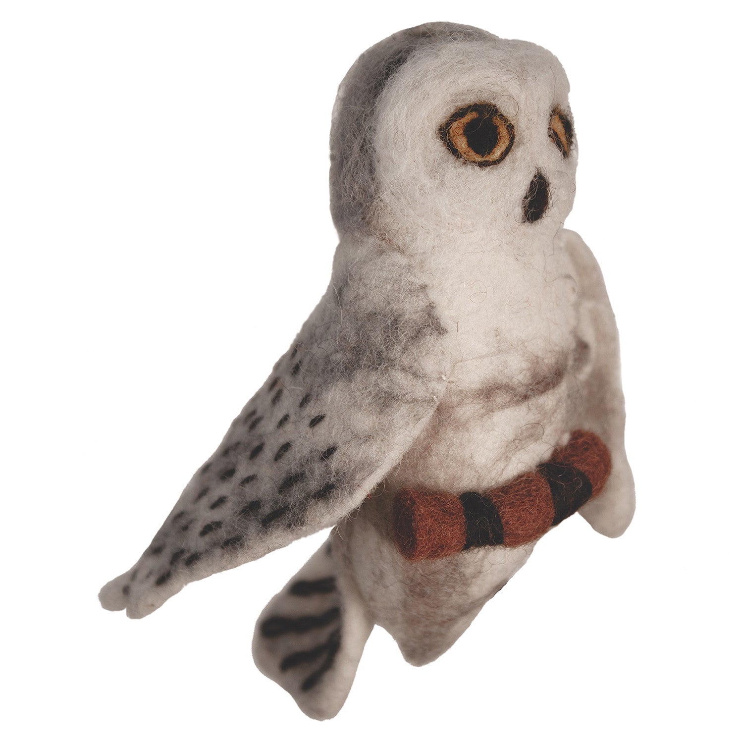 Snowy Owl Felt Ornament - Alternatives Global Marketplace